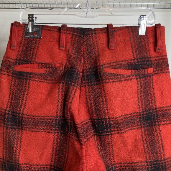 Vintage 50’s Sears JC Higgins Men’s Red Plaid Wool Hunting Knickers Est. Size 33 - Picture 11 of 11